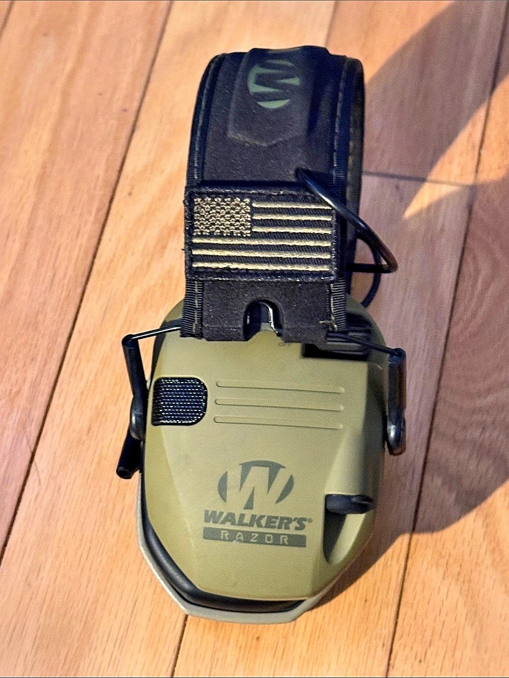 Walker's Razor Slim Electronic Muff Hearing Protection Green & Black